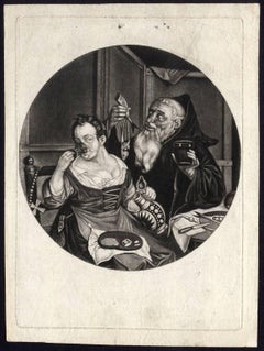 Untitled - A monk and a woman at a banquet.