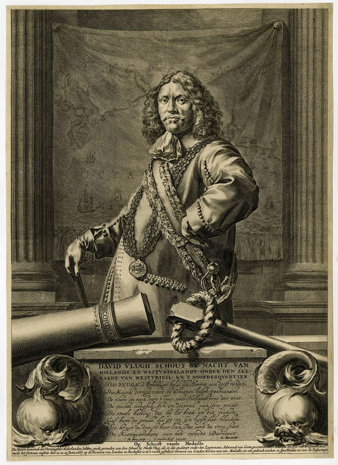 Hendrik Bary Portrait Print - David Vlugh, schout by nacht van Hollandt und Westvrieslandt.