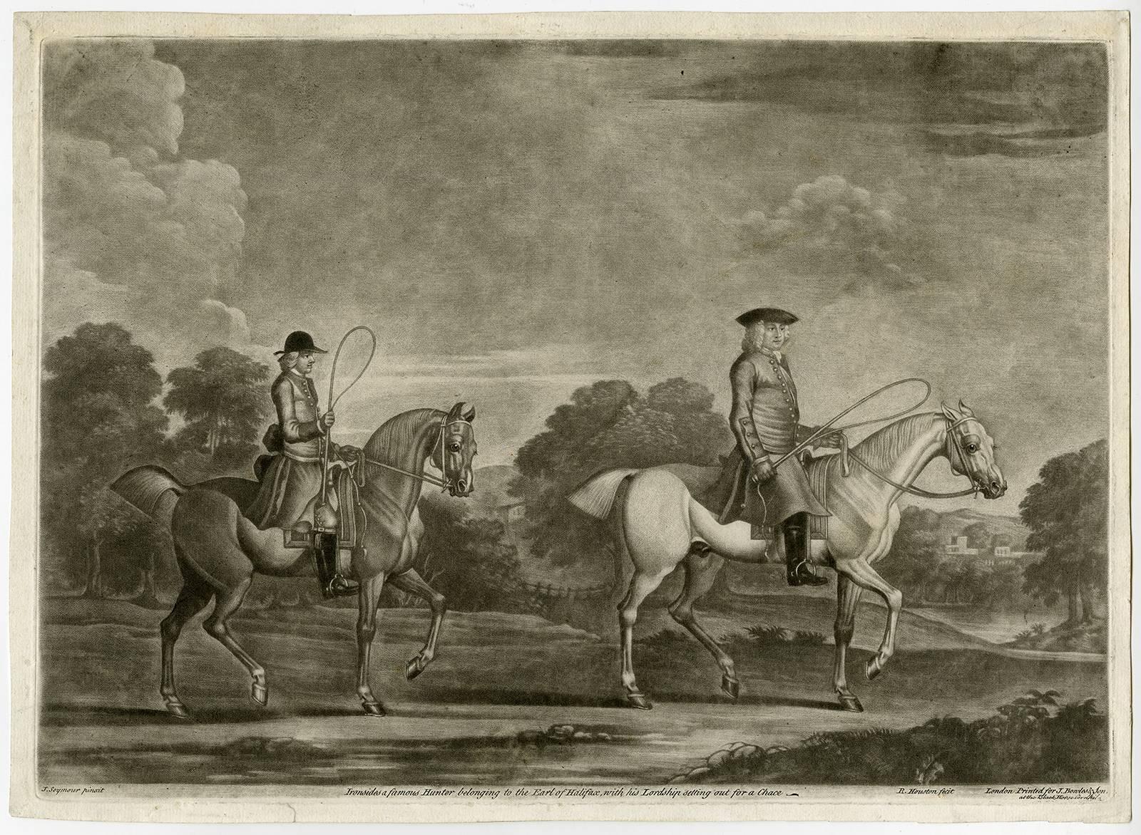 Richard Houston Figurative Print - Ironsides a famous Hunter belonging to the Earl of Halifax, [...].