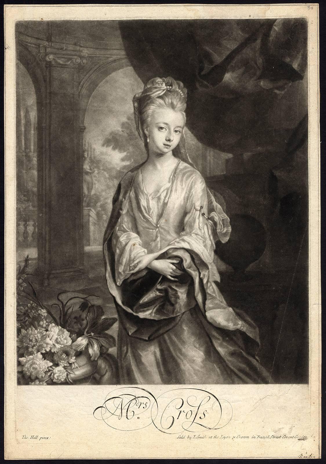 John Smith Portrait Print - Mrs. Cross.- Portrait of Mrs. Cross (an actress).