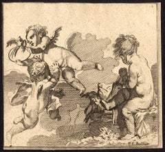 Untitled - Three putti playing.