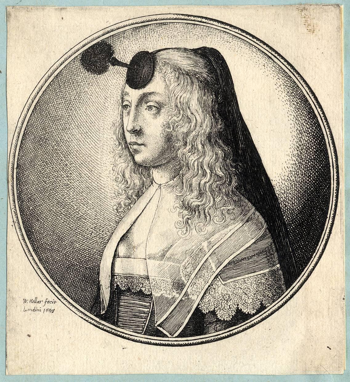 Wenceslaus Hollar Portrait Print - Untitled - Young woman from Antwerp.