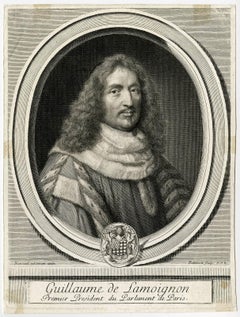 Antique Guillaume de Lamoignon premier president du Parlement de Paris.