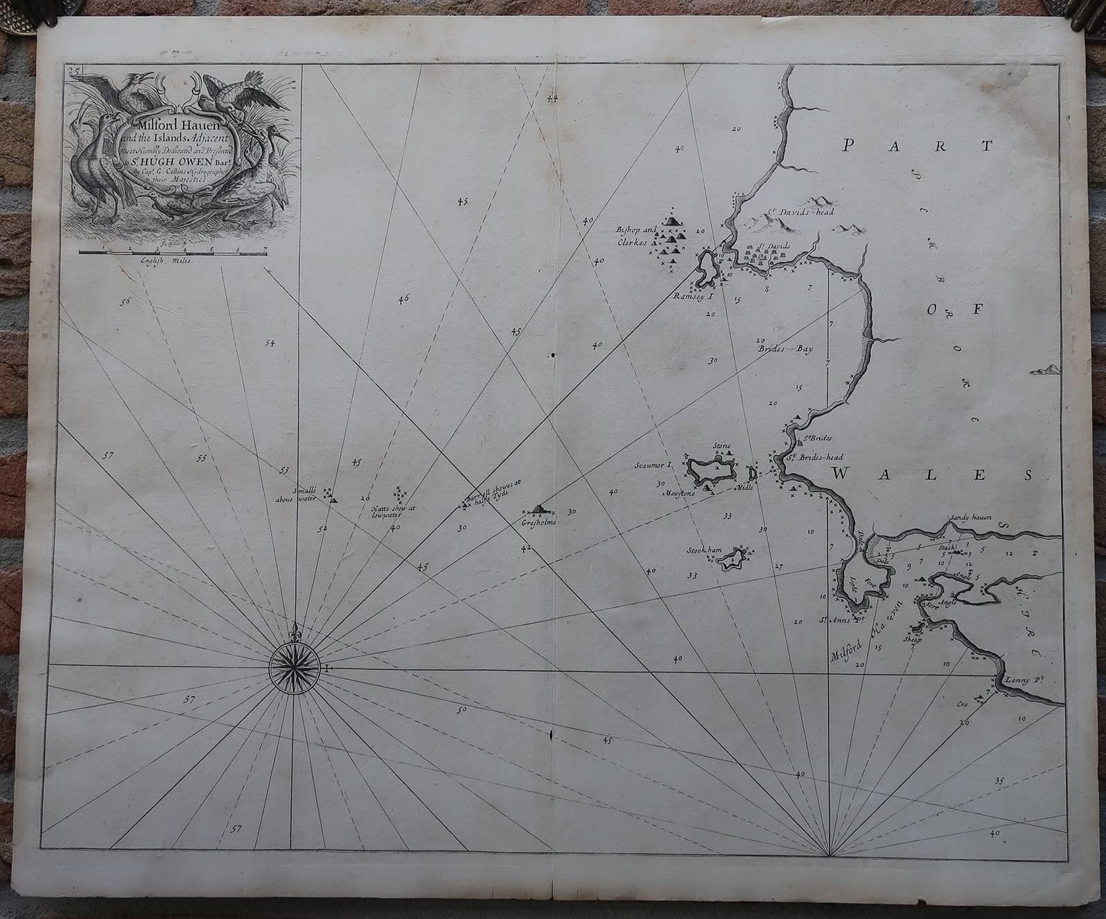 Captain Greenvile Collins Print - Milford Hauen and the Islands Adjacent [...].