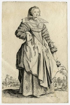 Untitled - A standing noble woman.