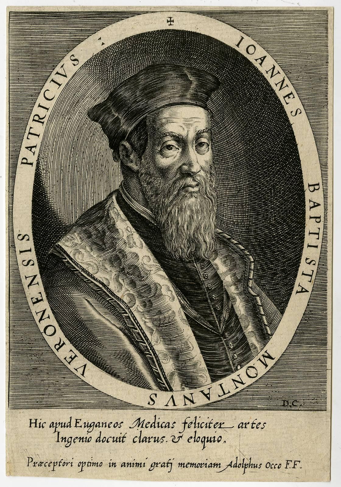 Domenicus Custos Portrait Print - Ioannes Baptista Montanus Veronensis patricius.
