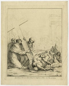 Saint Charles Borromee administrant les pestiferes de Milan [...].