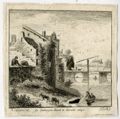 De Catharijne poort te Utrecht 1640 - View of the Catharijne poort in Utrecht.