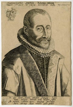 Joannes Dufius Amstelo Batavus medicus - Portrait of Joannes Dufius, physician.