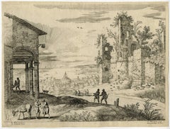 Untitled. A landscape with a view of Rome in the distance [...].