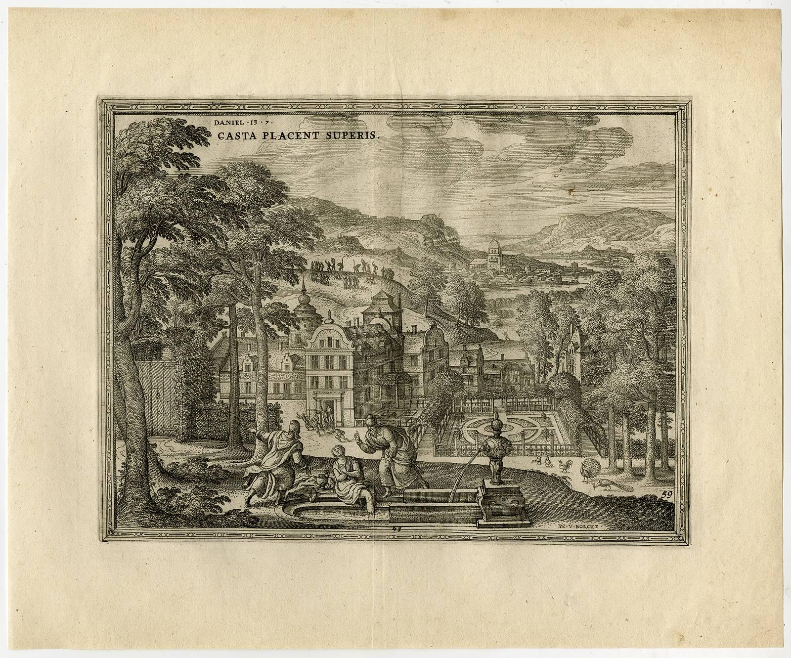 Pieter van der Borcht Figurative Print - Casta placent superis. Daniel 13.7.