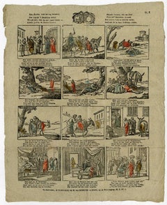 Untitled - Catchpenny print with the story of the Good Samaritan.
