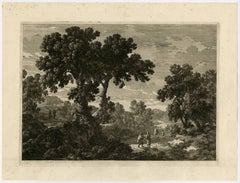 untitled - Landscape with travelers and a horse.