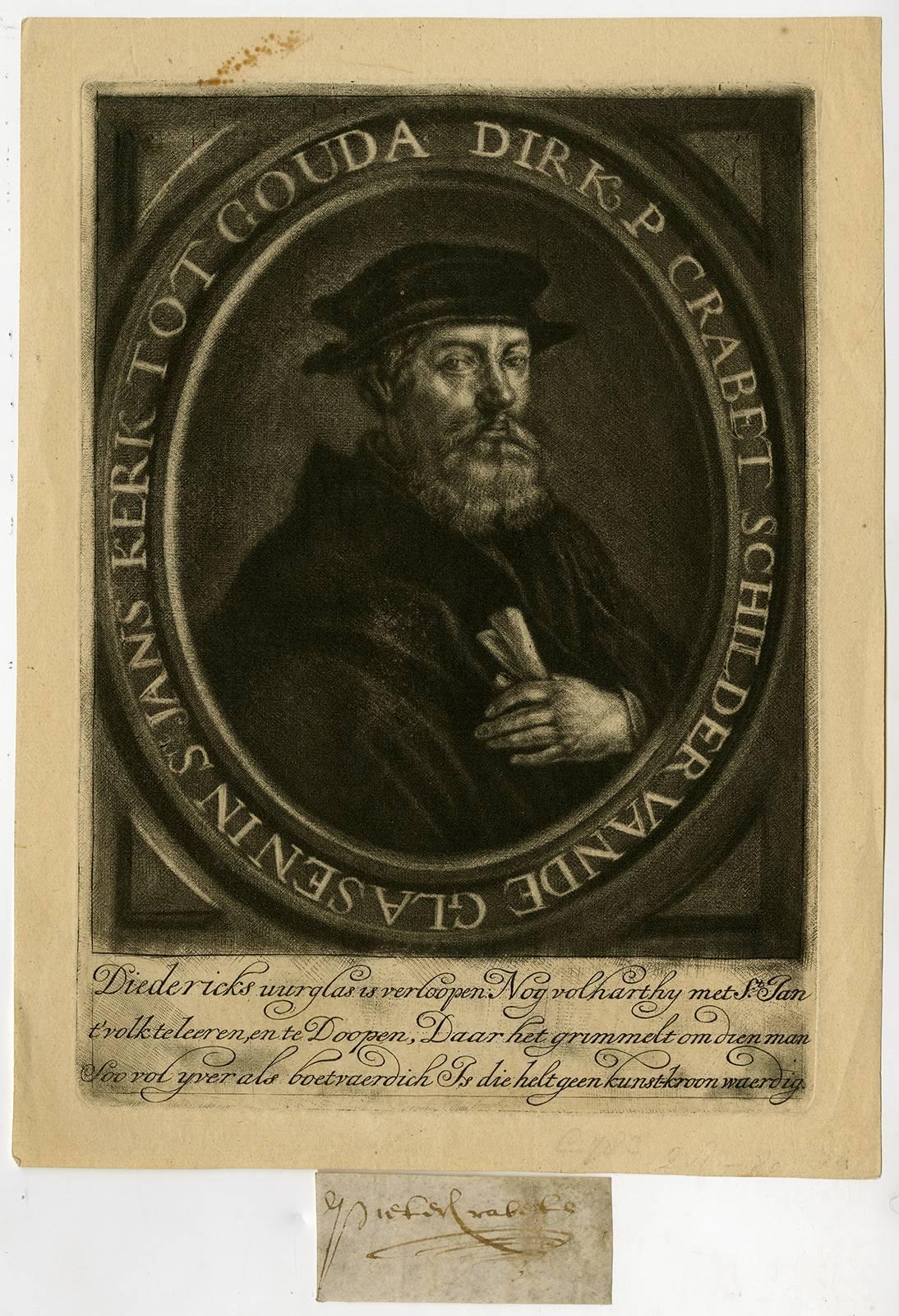 Jan de Groot Portrait Print - Diedericks uurglas is verloopen [..].