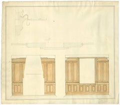 Untitled - Two designs for the panelling of a room.