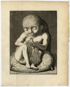 Antique Tab. 2.' - The embalmed corpse of a Native American child, holding art [...].