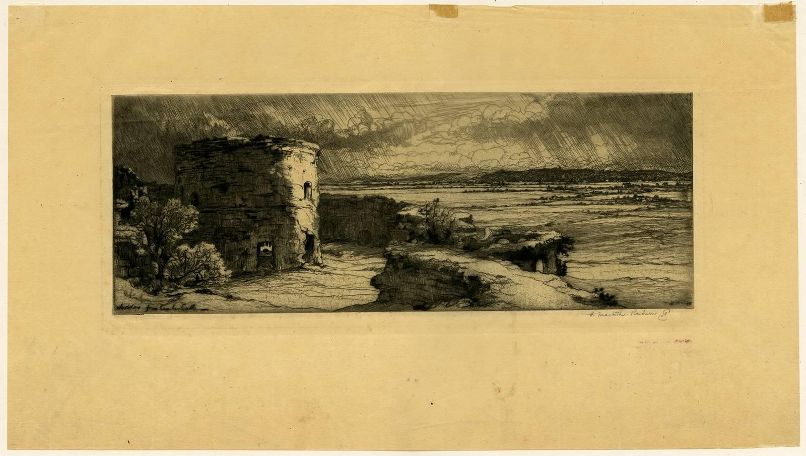 Henry Macbeth-Raeburn Landscape Print - From Camber Castle.