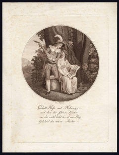This plate shows a romantic scene.