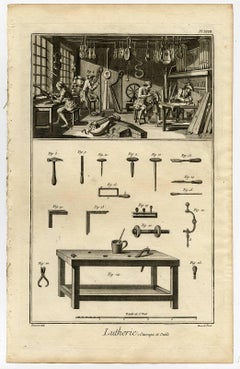 Antique Lutherie, Ouvrages et Outils - Plate 18: Luthier, Workshop, Musical instrument.