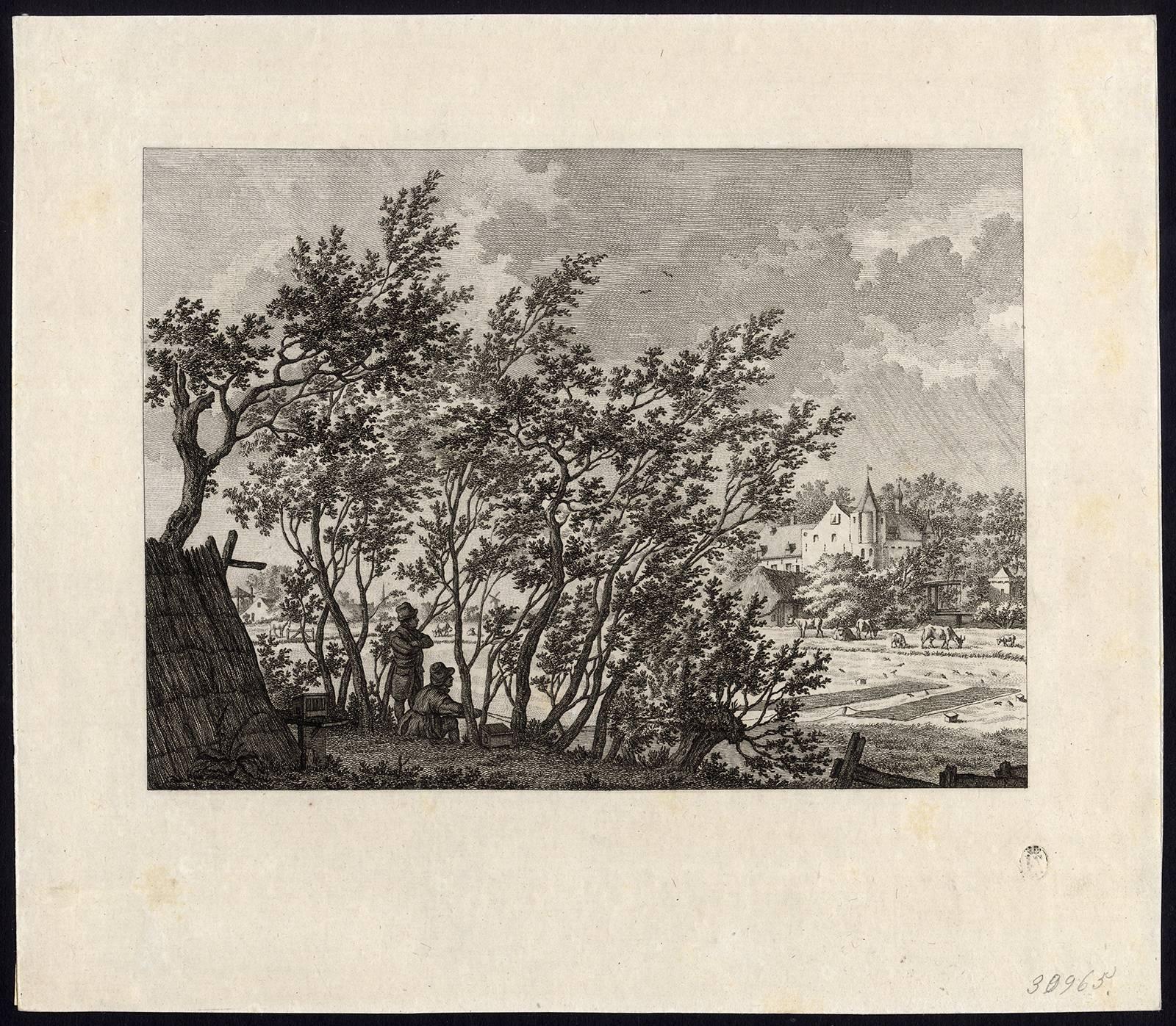 De twaalf maanden naar tekeningen van Jacob Cats - Beige Landscape Print by Isaac de Wit Jansz