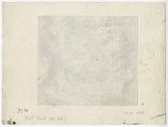 Untitled - View of a forest with men working near a boat.