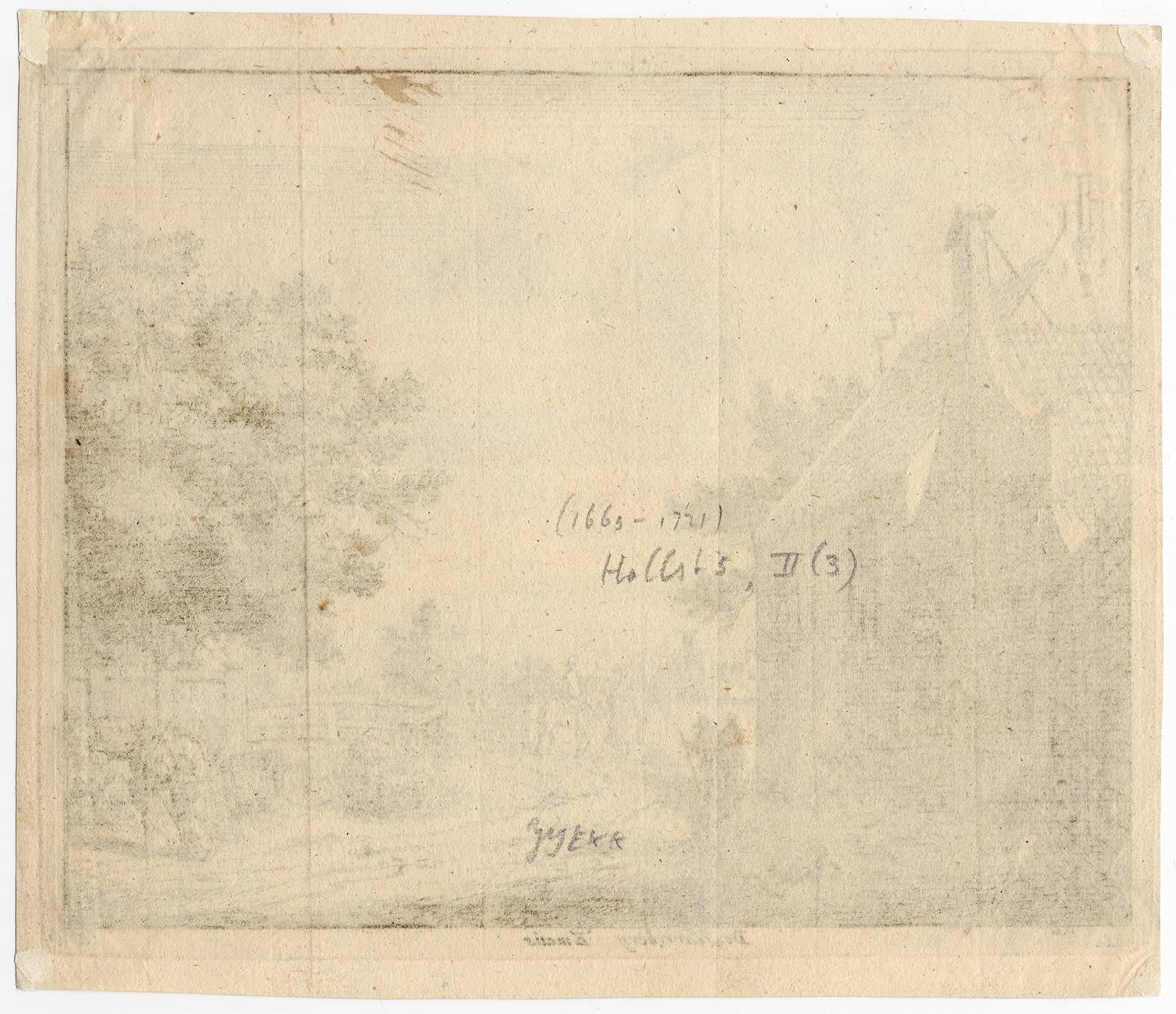 De Harreberg Emaus - View near Haarlem of the Emaus inn. - Print by Jan Vincentz Van der Vinne