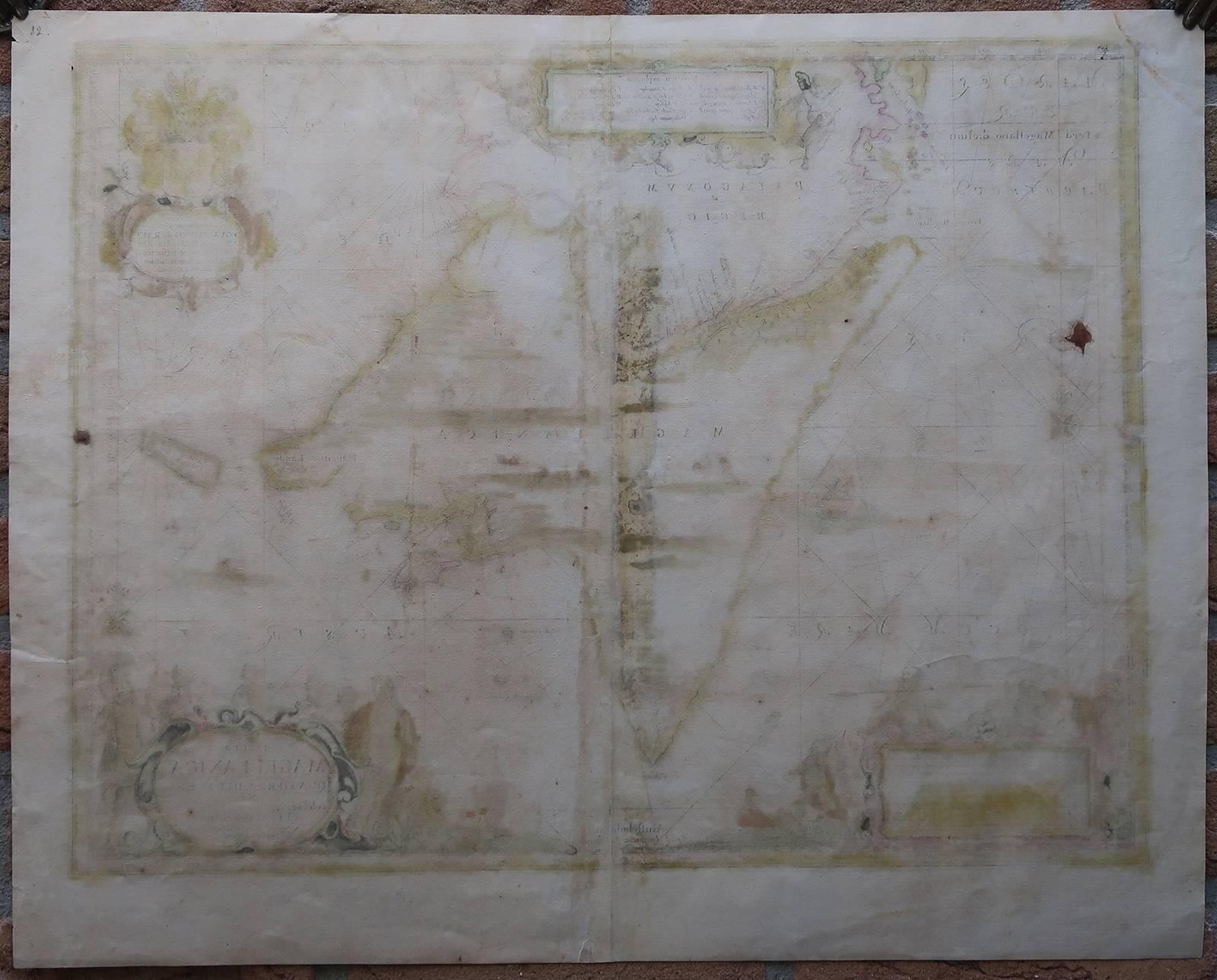 Tabula Magellanica qua Tierrae del Fuego. - Print by Johannes Janssonius