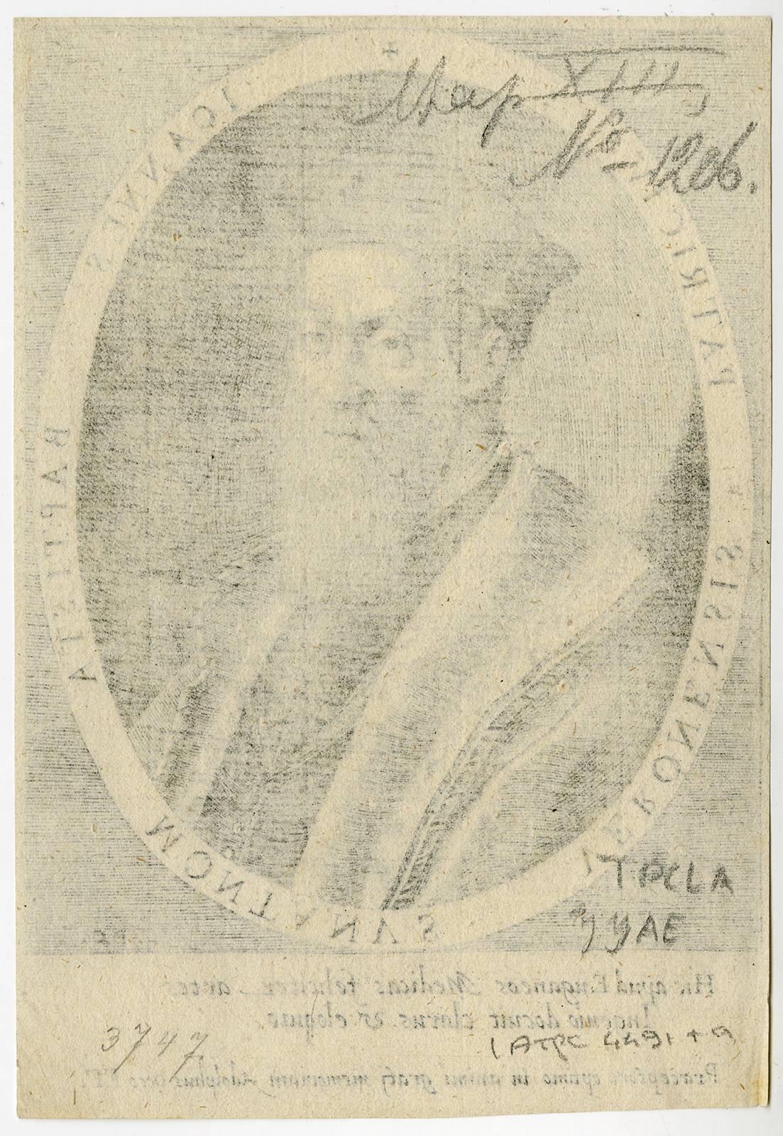 Ioannes Baptista Montanus Veronensis patricius. - Print by Domenicus Custos