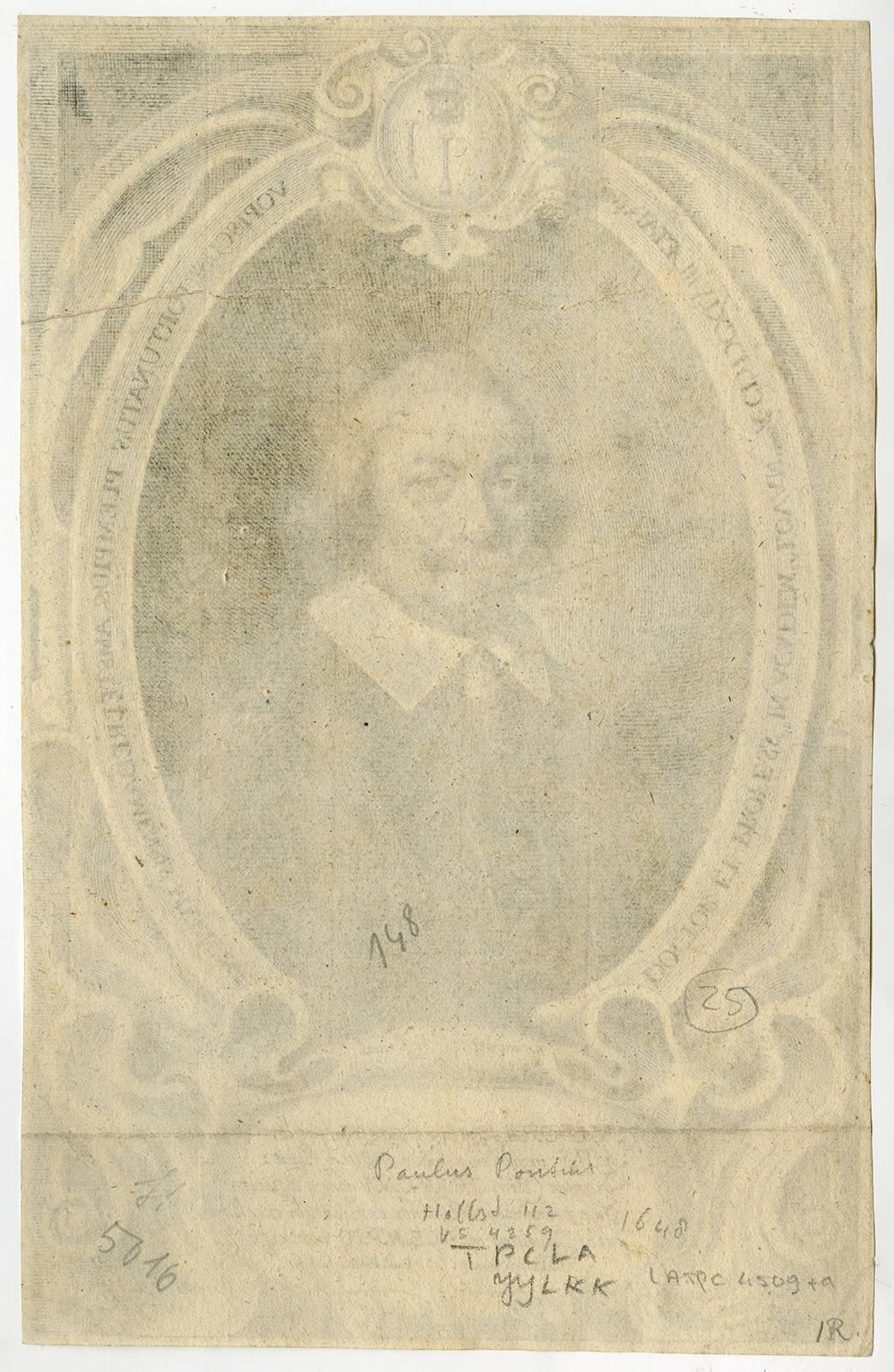 Vopiscus Fortunatus Plempius [..] - Portrait of the physician Vopiscus Fortuan. - Print by Paulus Pontius