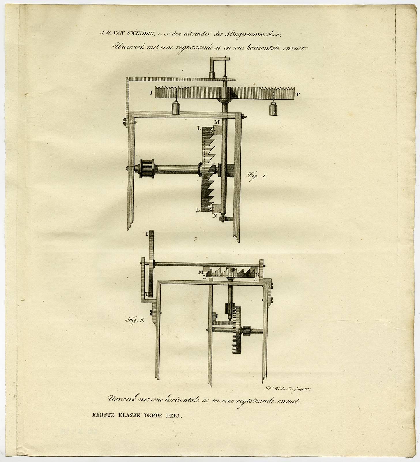 Verhandeling over Huygens, als uitvinder der slinger-uurwerken [...]. - White Print by Daniel Veelwaard