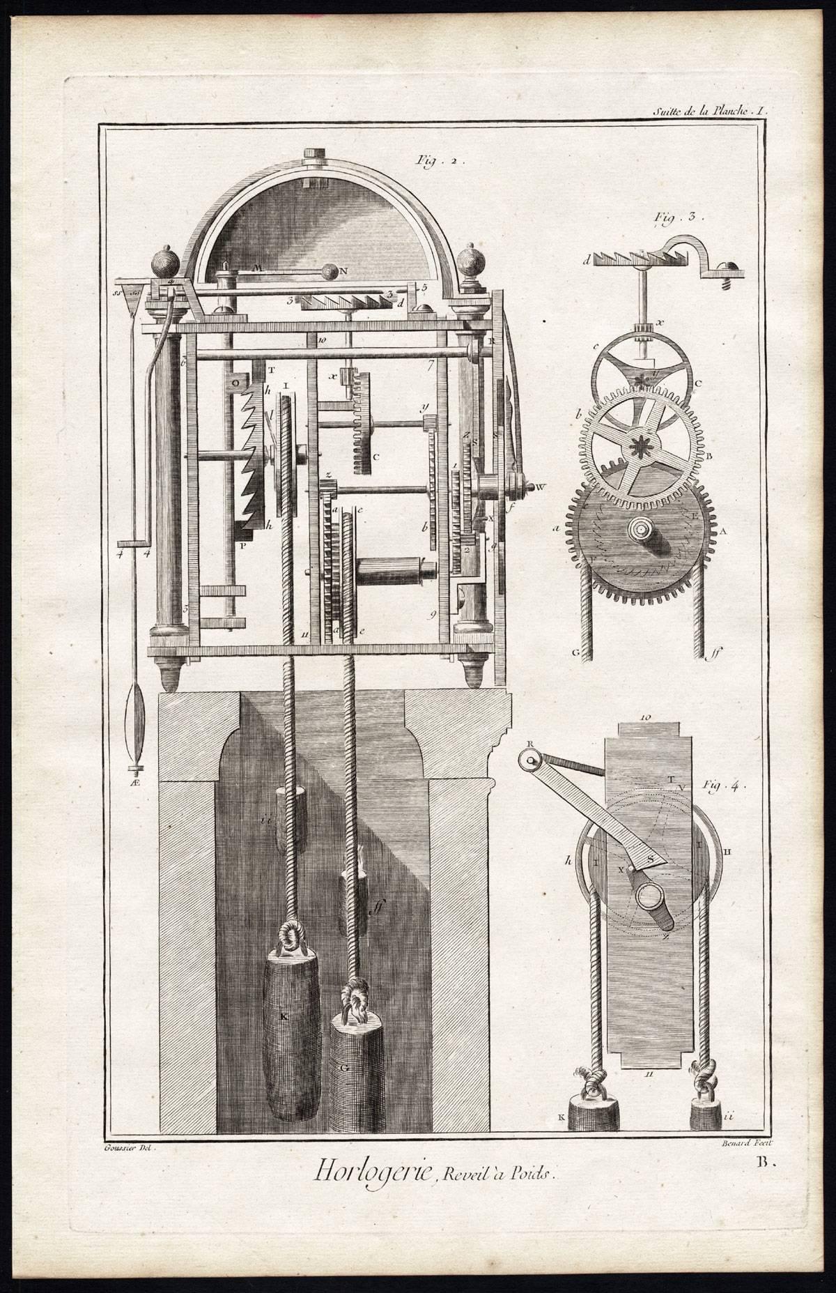  Horlogerie. Complete set of 63 engravings. - Print by J.A. Defehrt and Bonaventure Benoit-Louis Prevost 