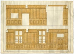 Untitled - Two designs for the panelling of a room.