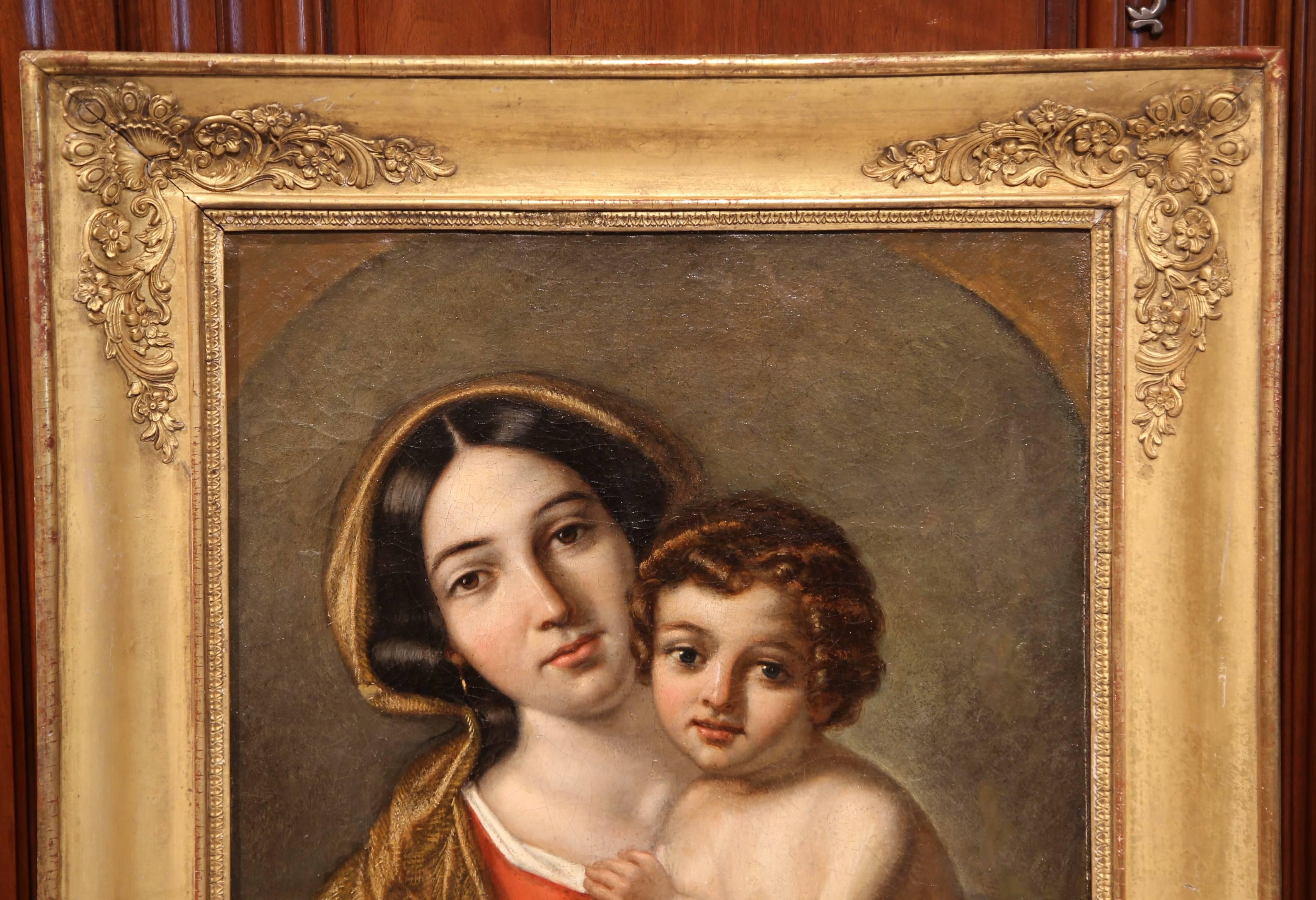 Mid-18th Century French Framed Oil on Canvas 