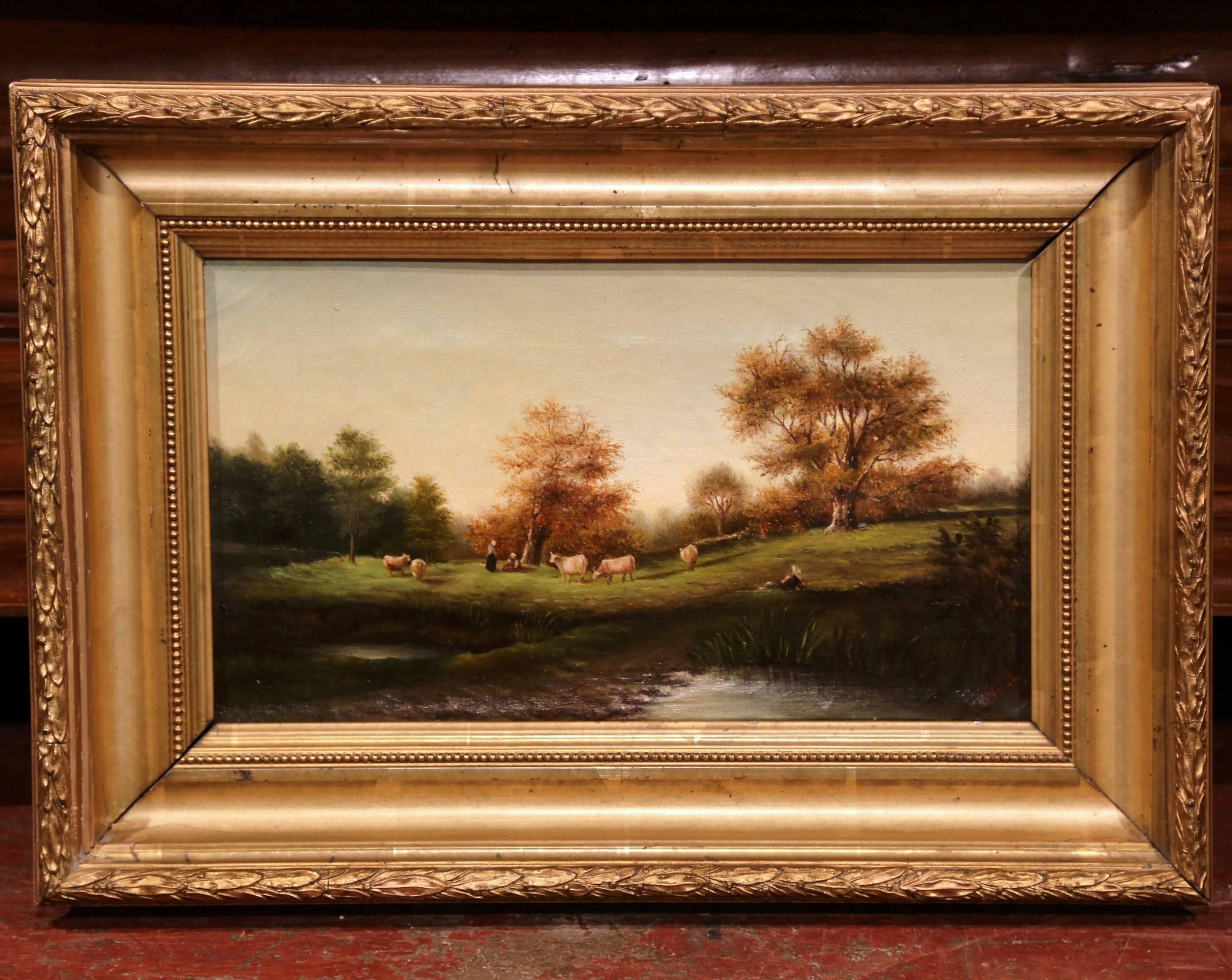 18th Century Oil on Canvas Painting Signed Wolff 1