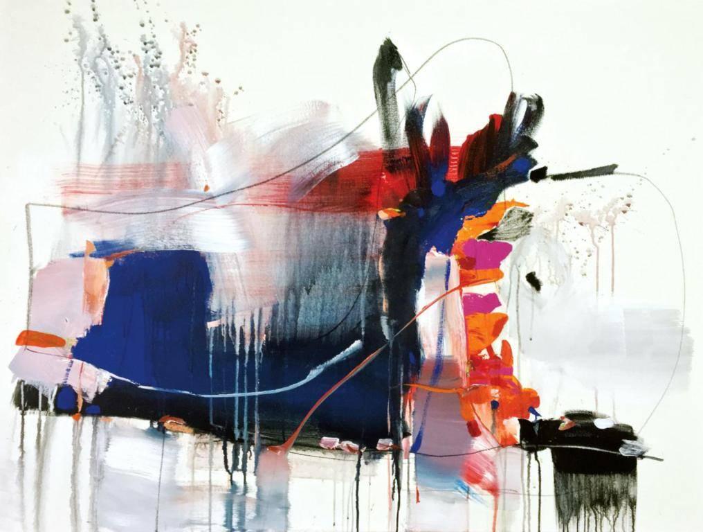 Vicky Barranguet Abstract Painting - Blurring The Line 
