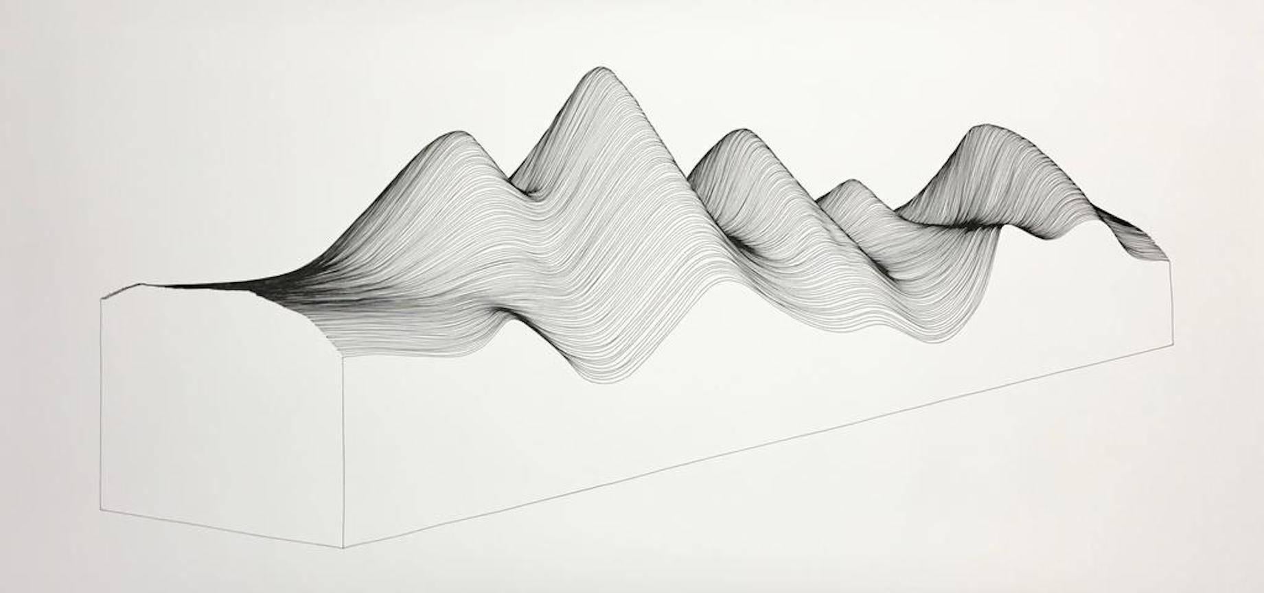 Julian Teran Abstract Drawing – Die Leinwand ist 9