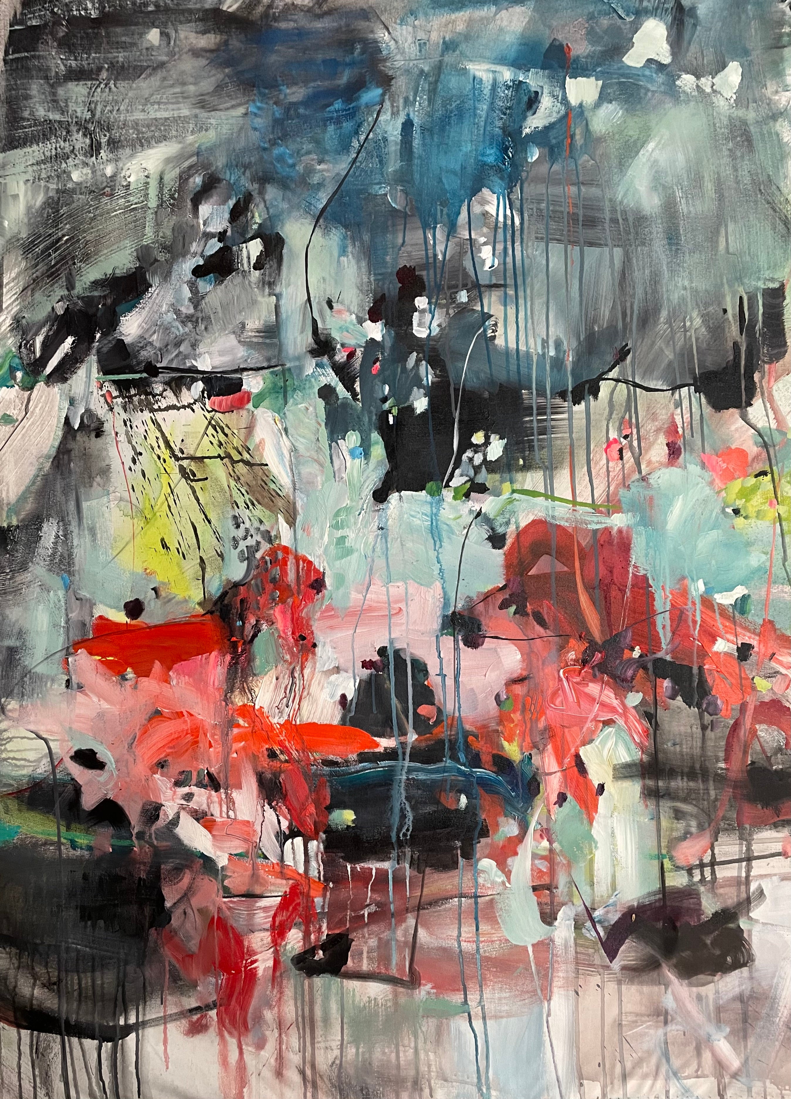 Spring in NY II by Vicky Barranguet, Abstract Painting, Acrylic on Canvas, 2017