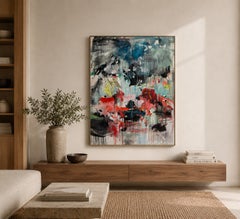 „Frühling in New York II“ von Vicky Barranguet, abstrakte Malerei, Acryl auf Leinwand, 2017