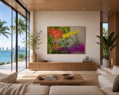 Benjamin Aitala, Abstract Contemporary Botanical Acrylic Painting, 2026
