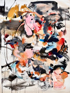 Moment Notes I, Colorful Contemporary Abstract Acrylic Painting on Canvas, 2020