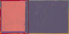Interaction Series (Red Line) Contemporary Abstract Painting, Acrylic, 2025
