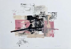 Cortazar Series, Monoprint L, Contemporary Abstract Engraving on Paper