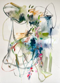 Losing Gravity, Large Contemporary Abstract Mixed Media Painting, Acrylic, 2025