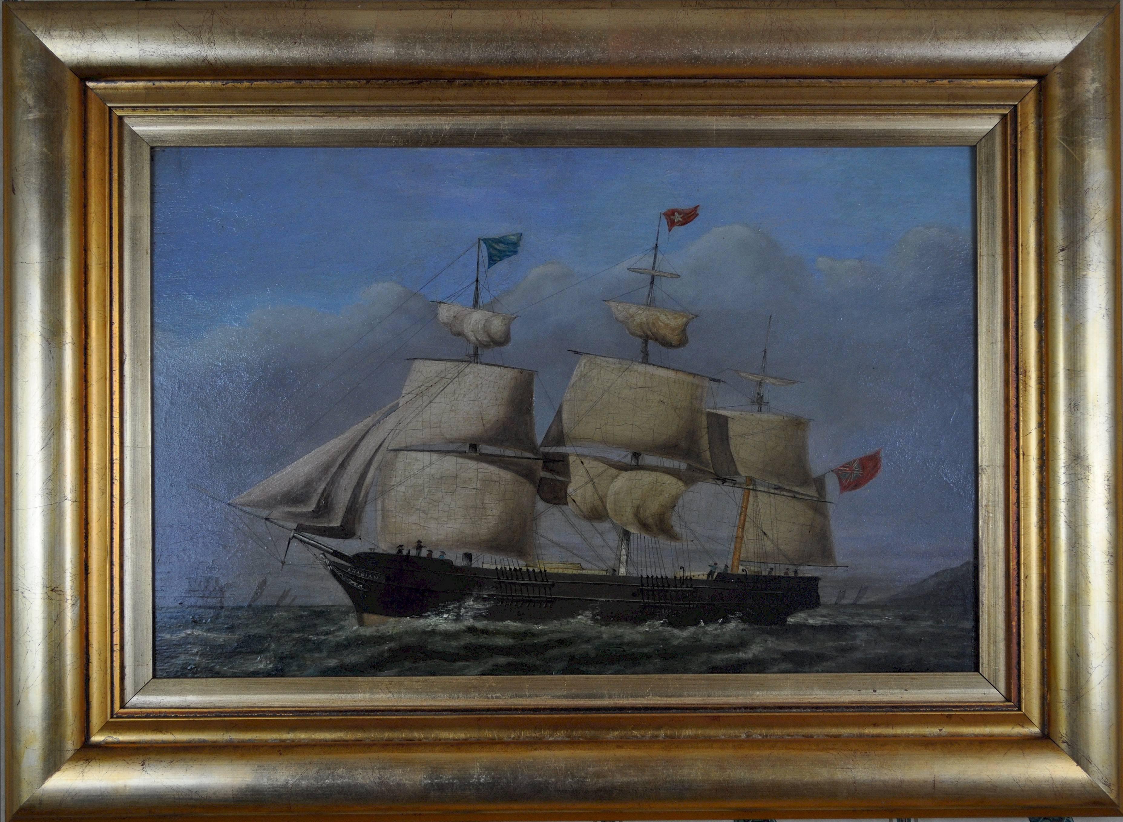 Sailing ship ‘Arabian’ off a headland - Painting by Unknown