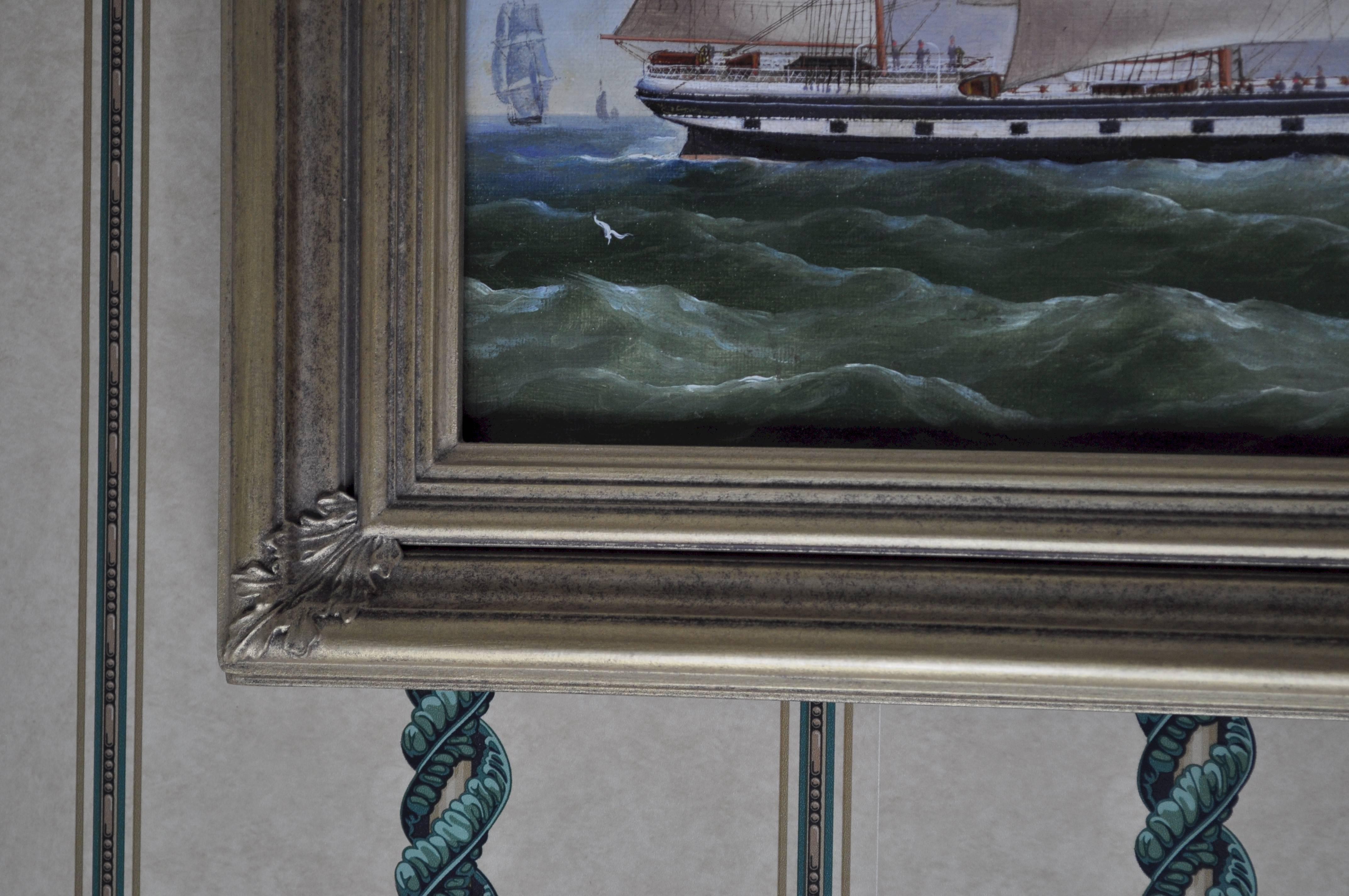 Wrinate in Full Sail - Realist Painting by William Barnett Spencer