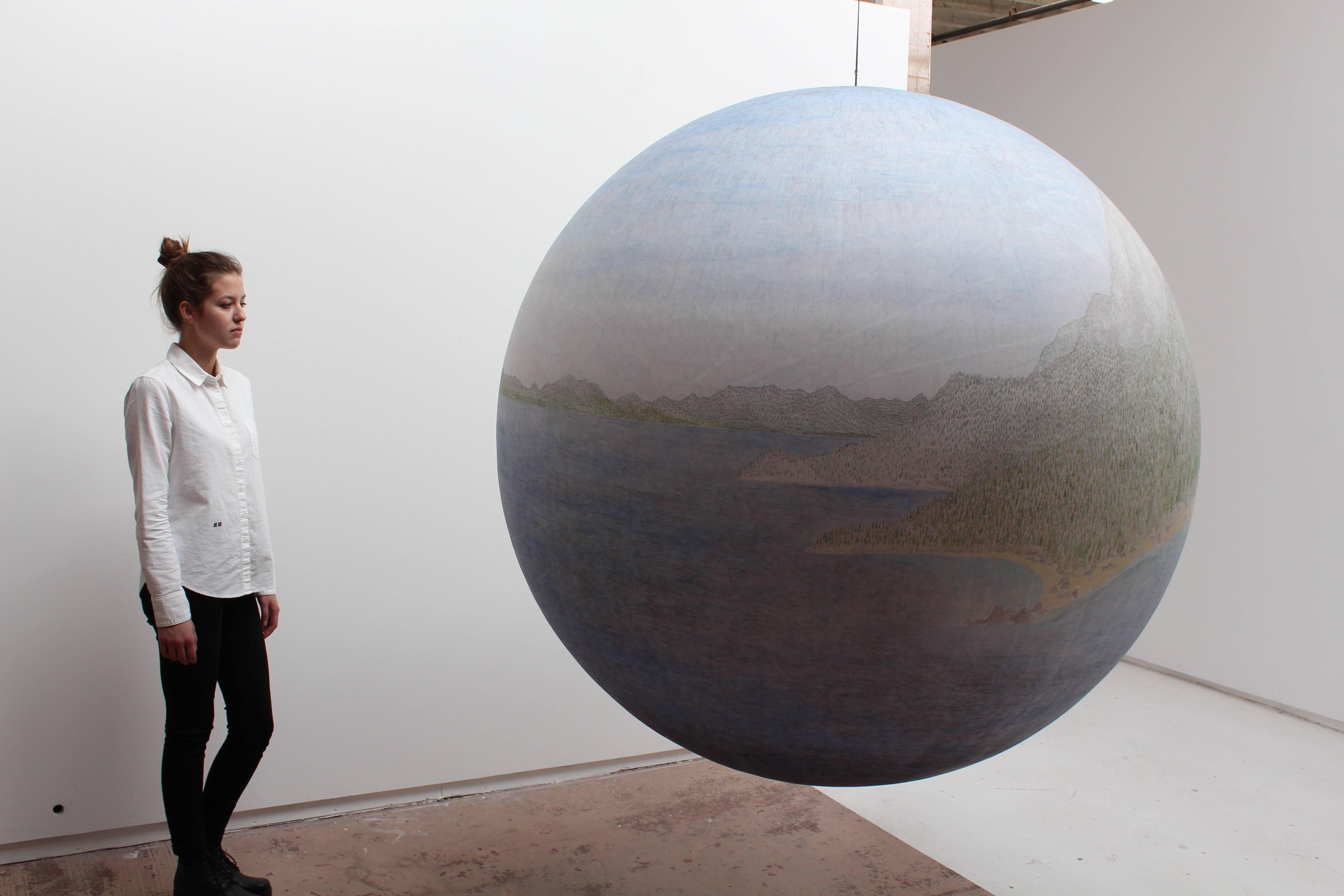 Around the Vast Blue - Sculpture by Russell Crotty