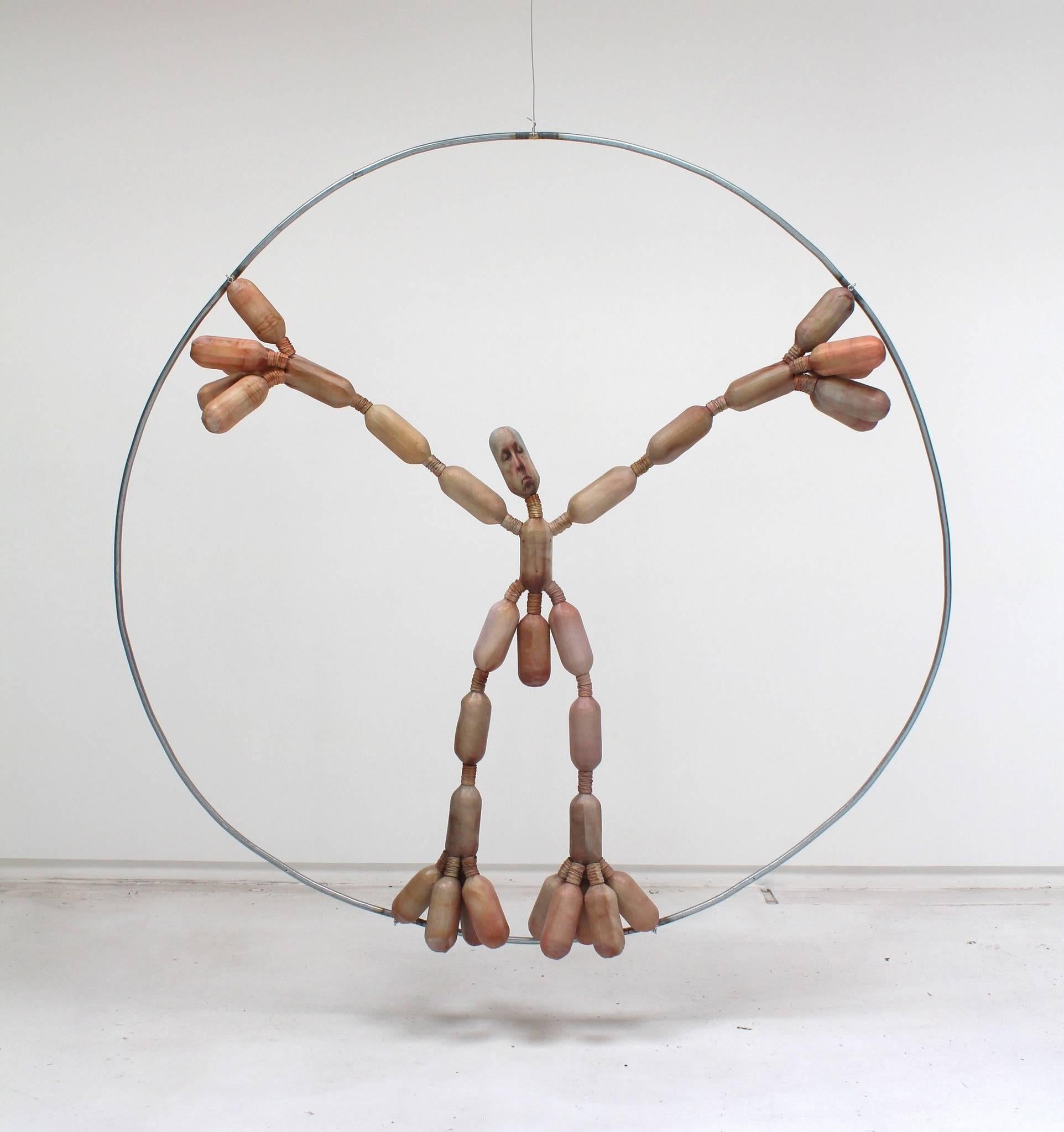 Tim Hawkinson Figurative Sculpture - Averaged Vitruvian Man