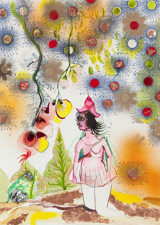 Rina Banerjee Figurative Painting - Unthinkable Skirt