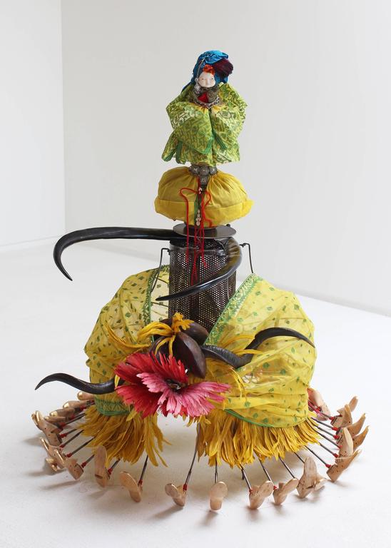 Rina Banerjee Figurative Sculpture - Preternatural passage came from wet whiteness and mercantile madness...