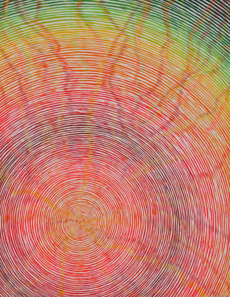 Andrew Schoultz Abstract Painting - Prismatic Vortex (Through a Window)